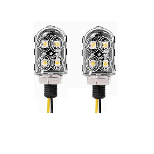Clignotants moto 12V 8mm universels transparents gauche et droite