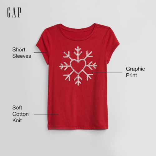 Gap Girls Graphic Short Sleeve T-Shirt T Shirt, Light Heather Grey 12, Small Us #TOP1