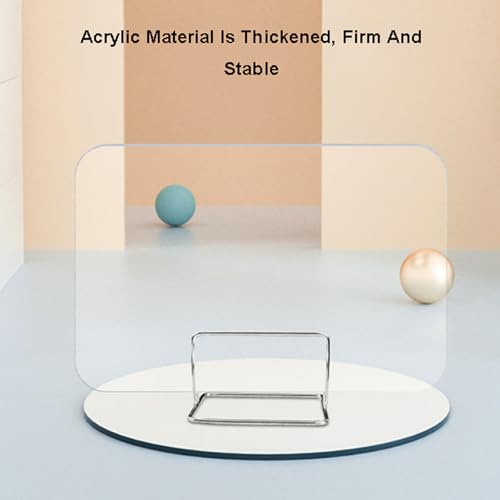 Cloison de bureau acrylique transparent avec support mobile en métal pour séparer les espaces - 7