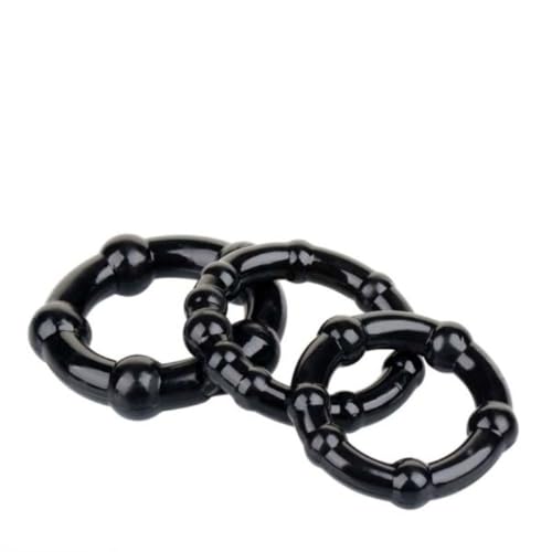 Conjunto com 3 Anéis Peniano Retardador Tamanhos Diferentes - Stay Hard