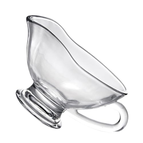 CIYODO 1pc Sauce Hopper Clear Coffee Mugs Condiment Bowls Sauce Serving Boat Heated Coffee Mug Milk Creamer Jug Coffe Creamer Milk Serving Cup Seasoning Cup Coffee Syrup Glass Transparent