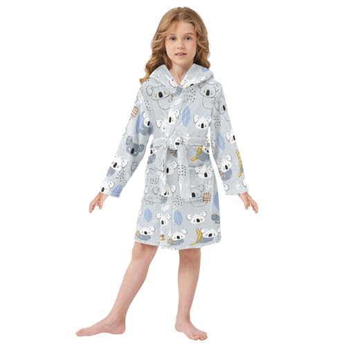 Wusikd Cute Koala kids' Bath Sleepcoat Fruits Plush Bath Towls Toddler for Boys Girls S