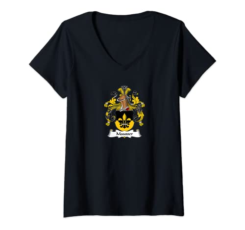 Photo de Femme Armoiries Mausser - Blason de la famille T-Shirt avec Col en V