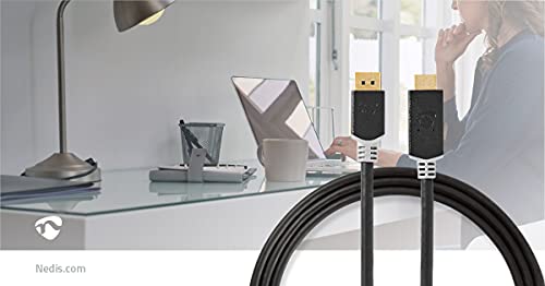 Cable DisplayPort a HDMI Nedis con conectores dorados que evitan interferencias 3