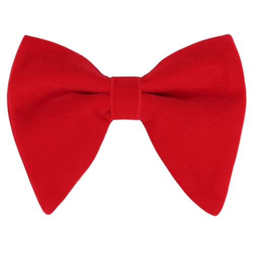 Image of Alizeal Velvet Pre-tied Adjustable Bow Tie for Men Oversize Formal Solid Tuxedo Bowtie