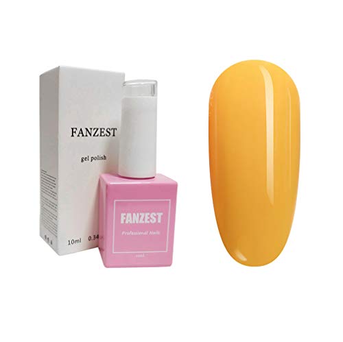 FANZEST Gel Nail Polish UV Gel No Chip Soak Off Nail Gel Polish Manicure Pedicure (Mango Yellow)