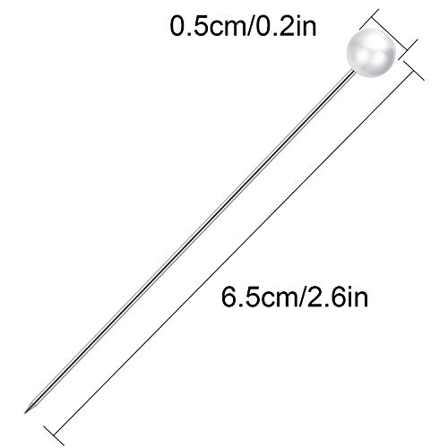 Corsage Boutonniere Pins Faux Pearl Head Pins Wedding Bouquet Pins White Straight Pins For Sewing Craft Wedding Decorations (100 Pieces With 1 Box) #TOP2