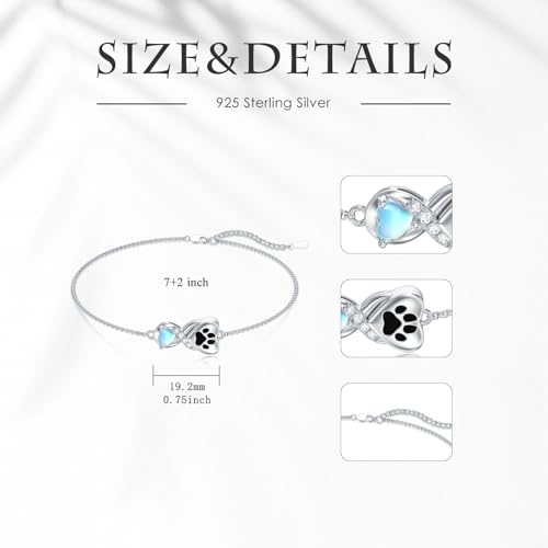 Butterfly/Flowers/Pet Urn Bracelet for Ashes 925 Sterling Silver Heart Bracelets with Abalone Shell Cremation Memorial Keepsake Jewelry Gift for Women3