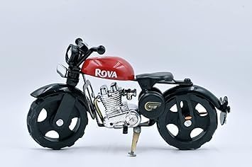 Pihura Die-Cast Bullet Bike Toy - Realistic Metal Motorcycle Model with Side Stand - Perfect Collectible & Decorative Miniature - Red 1