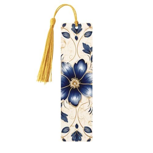 しおり 木製しおり 穴とタッセル付き 木製タグ ベージュ柄 木製クラフト しおり ヴィンテージ しおり オーナメント 木製ブックマーク 女性用 男性 本好きの方へのギフトに ゴールド