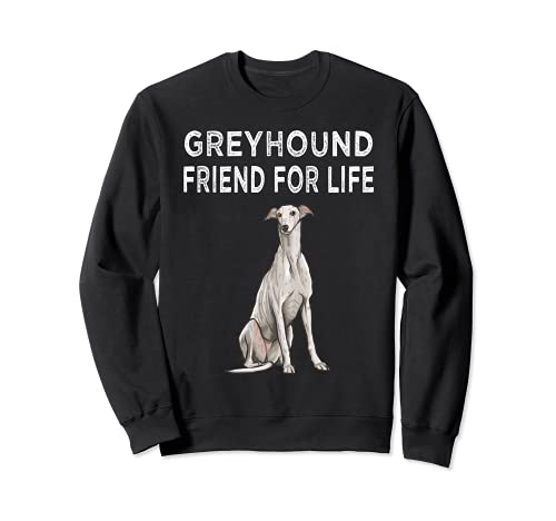 Greyhound Friend For Life Dog Friendship Sweatshirt, Black