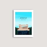 Athens day city poster A4 (21x29.7 cm) Add a white border