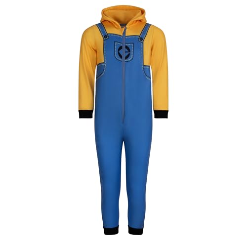 MINIONS, Costume Onesie avec Capuche pour Enfants, Yellow/Blue, 5-6 Ans: 116cm, Jaune