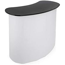 Portable Tradeshow Podium Table, 51.97" x 15.75" x 35.43", Display Exhibition Counter Desk with Support Feet, Foldable Promotion Retail Bar Table for Hotels, Shops, Halls, Libraries