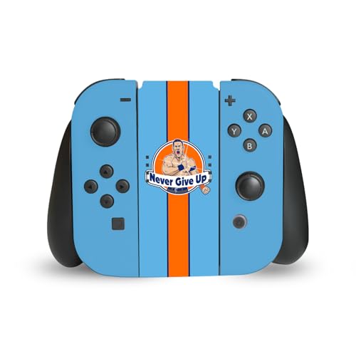 Head Case Designs Licenza Ufficiale WWE Never Give Up John Cena Vinile Sticker Gaming Pelle Adesivo Compatibile con Nintendo Switch Joy-con Controller