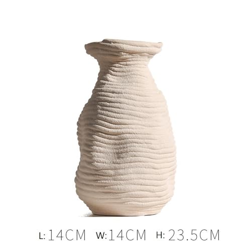 Vase à fleurs rétro en céramique avec design irrégulier - 3