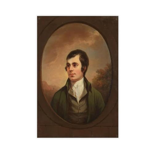 Portrait de Robert Burns impression sur toile déco chambre 30x45cm
