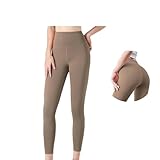 DFEPPJHG Pantalones De Yoga Mujer Leggings De Fitness Femeninos, Legupidos Deportivos De Fitness Multicolores De Cintura Alta-Pantalones De Cacao-Metro