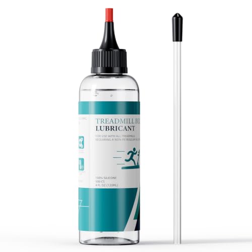 Treadmill Belt Lubricant 100% Silicone Treadmill Lube High-Temperature Resistant Stable Lubricant with Application Tubes and Precision Screw Caps 500cs 4.2 Ounce