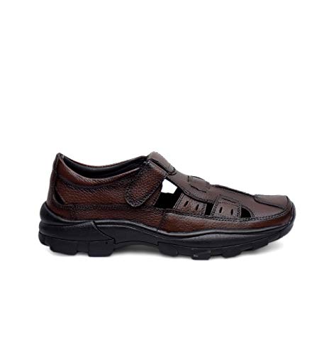 Image of Men's Leather Sandals - Comfortable, Stylish, and Lightweight Casual Footwear for Travel, Walking, and Outdoor Adventures