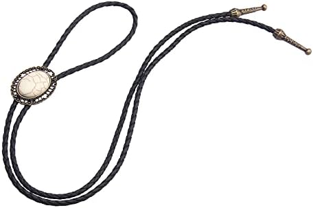 Bolo-Stropdas Voor Heren - Natuursteen Viskoek Western Cowboy Stropdas, Mannelijke En Vrouwelijke Bruiloft Kostuum Accessoires Lederen Touw Sieraden