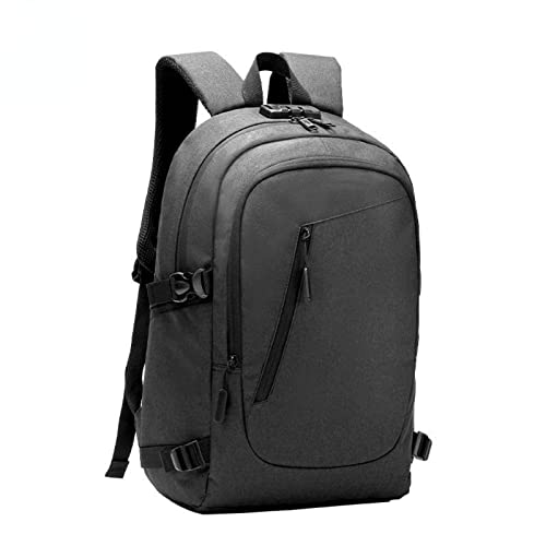 NA Mochila de gran capacidad de 15.6 pulgadas con puerto de carga USB Viaje Business College Student School Bag Casual Mochila Gris/Azul/Negro