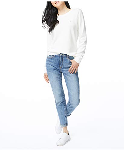 Nautica Women's Super Soft Crew Neck Sweater, Marshmallow, Medium #TOP1