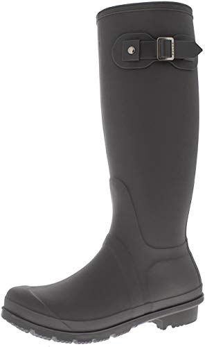 Womens Tall Muck Buckle Dog Walking Snow Rain Waterproof Wellington Boot - Black - UK6/EU39 - BL0290