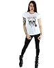 Guns N' Roses Women's Flower Skull T-Shirt Medium White #4