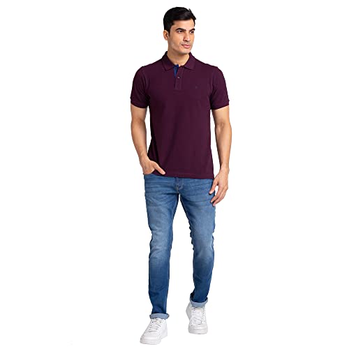 Image of Raymond Men Cotton Solid Regular Fit T-Shirt
