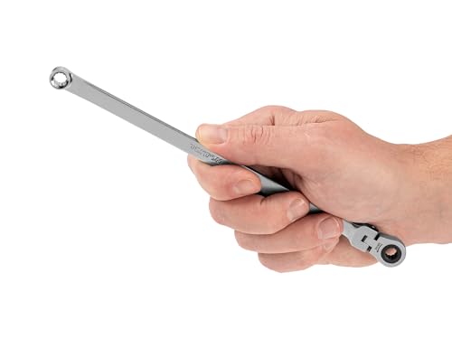Image of TEKTON 6 mm Long Fixed /Flex Head Ratcheting Box End Wrench | WRB35406