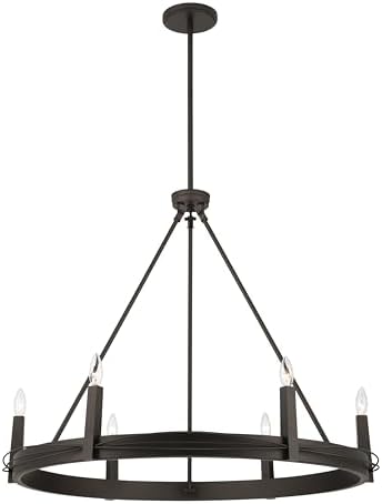 Minka-Lavery Dalvor 36" 6-Light Pendant - Dark Bronze (Bulb Not Included)
