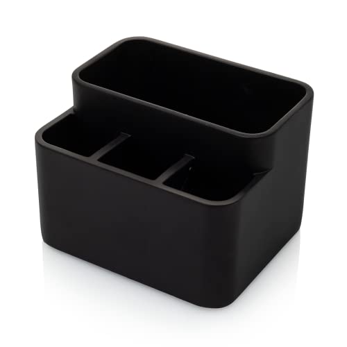 Essentra Home Toothbrush Holder – Matte Black Bathroom Countertop Organizer. Organize Your Makeup Brushes, Hair Tools, And Other Essentials. #TOP4