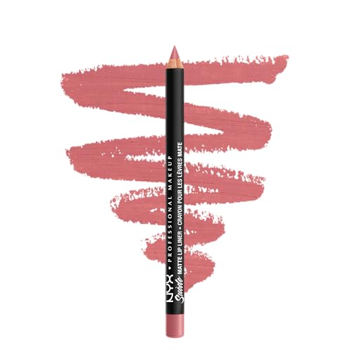 Image of NYX PROFESSIONAL MAKEUP Suede Matte Lip Liner, Velvety-Smooth, Long-Lasting Formula For A Defined Lip Makeup Look - Tea & Cookies (Pink)