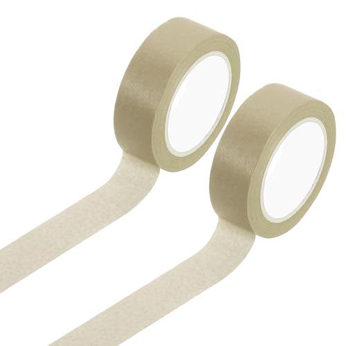 QUARKZMAN 2 Rollen farbiges Abdeckband, 11 Yards x 0,6 farbiges Washi-Band Malerband, Dekoratives Abdeckband für Kunsthandwerk Beschriftung DIY Scrapbooking Geschenkverpackung, Khaki
