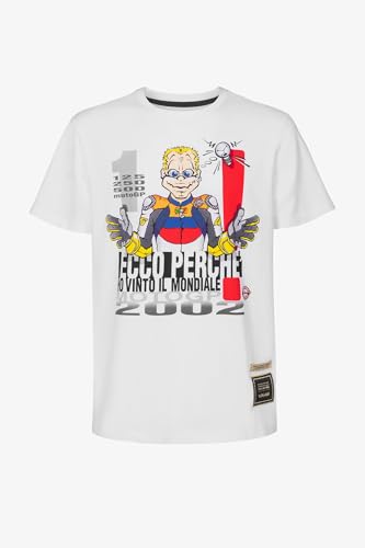 Valentino Rossi T-shirt Unlimited Collection 2002 WORLD TITLE,Man,Orange,XL