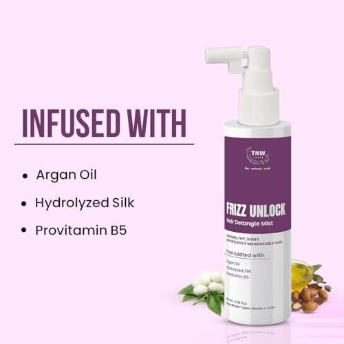 Image of TNW - The Natural Wash Frizz Unlock Detangle Spray | Instant Detangling & Frizz Control | Enriched with Argan Oil, Hydrolyzed Silk & Provitamin B5 | Sulfate-Free | Suitable for All Hair Types | 100ml