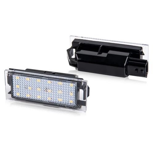 OZ-LAMPE 2X Éclairage de plaque d'immatriculation LED pour Renault Vel Satis Twingo 2 Clio 3 Clio 4 Espace 4 Laguna 3 Laguna 2 Phase 2 Master 2 Megane 2...