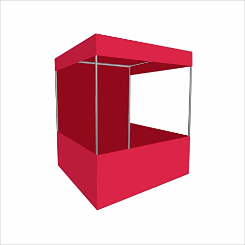 Shri R. K.Outdoor Mild Steel Canopy Tent Red-4x4x7 ft Portable for Branding Advertising Promotion Marketing
