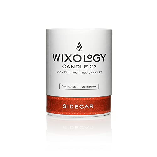 Wixology Cocktail Inspired Bourbon Candle - Sidecar Scent - Coconut And Soy Blended Wax - Hand Poured In Re-Usable Rocks Glass - Made In Kentucky - 7 Oz #TOP1