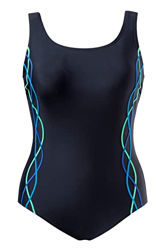 Ulla Popken Damen große Größen Übergrößen Plus Size Badeanzug,...