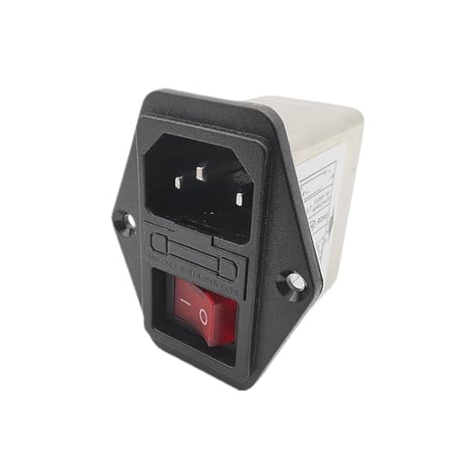 Filtro de toma de corriente con interruptor luminoso rojo para proteger equipos de 10A y 220V