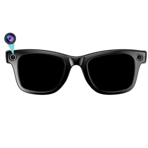 Gafas Inteligentes con cámara 4K WiFi, Gafas de grabación de vídeo HD 1080P Manos Libres, Gafas Bluetooth con Audio de oído Abierto para Llamadas telefónicas y música(Sunglasses)
