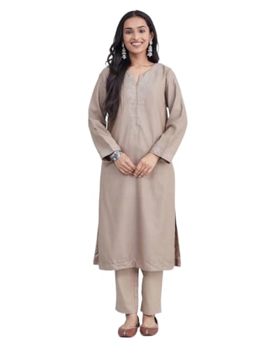 Kurta pour femme Fabindia en lin beige pour vos journées d'été