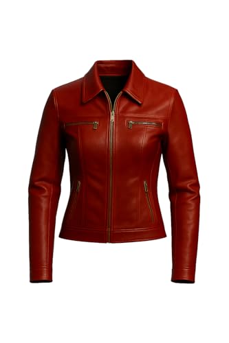 Emma Swan Jacket Once Upon Time Jennifer Morrison Red Motorcycle Leather Jacket2