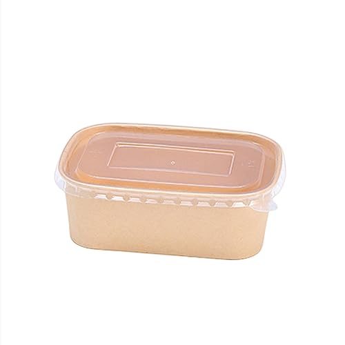 使い捨て食器 紙食器 使い捨て弁当箱 フードパック ランチパック 使い捨て容器 耐水 耐油 電子レンジ対応 環境に優しい エコ テイクアウト容器 業務用 家庭用 (750 ml弁当箱+pp蓋,30枚)