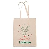Planetee Tote bag Joyeux noël Ludivine Cerf - Sac Shopping - Secret santa Cadeau Noël Humour Insolite Collègue