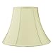 8x16x12 Egg Shell Shantung Bell Lampshade with Brass Spider fitter - Perfect for table lamps and some desk lamps -Medium, Egg Shell