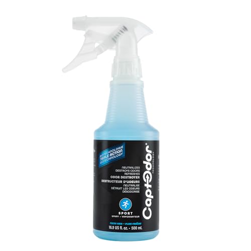 Image of Sports Odor Destroyer Spray (16.9 Fl Oz (Pack of 1)) - Sports Gear Odor Eliminator & Deodorizer Spray - Neutralizer & Refresher Spray for Protective Equipment, Sportswear & Outdoor Gear