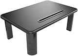 Platz Sparen: PC Monitor ständer und Laptopständer Desktop Organizer schaffen Sie zusätzlichen Stauraum für Ihren Schreibtisch, Ihren Tisch oder Ihre Home-Entertainment-Möbel, indem Sie Ihre Geräte vom Schreibtisch abheben. Büromaterialien wie Zeitschriften, Stifte und Papier können darunter verstaut werden, um Ihren Schreibtisch aufgeräumt zu halten. Schaffen Sie eine saubere und komfortable Umgebung für Arbeit und Unterhaltung.